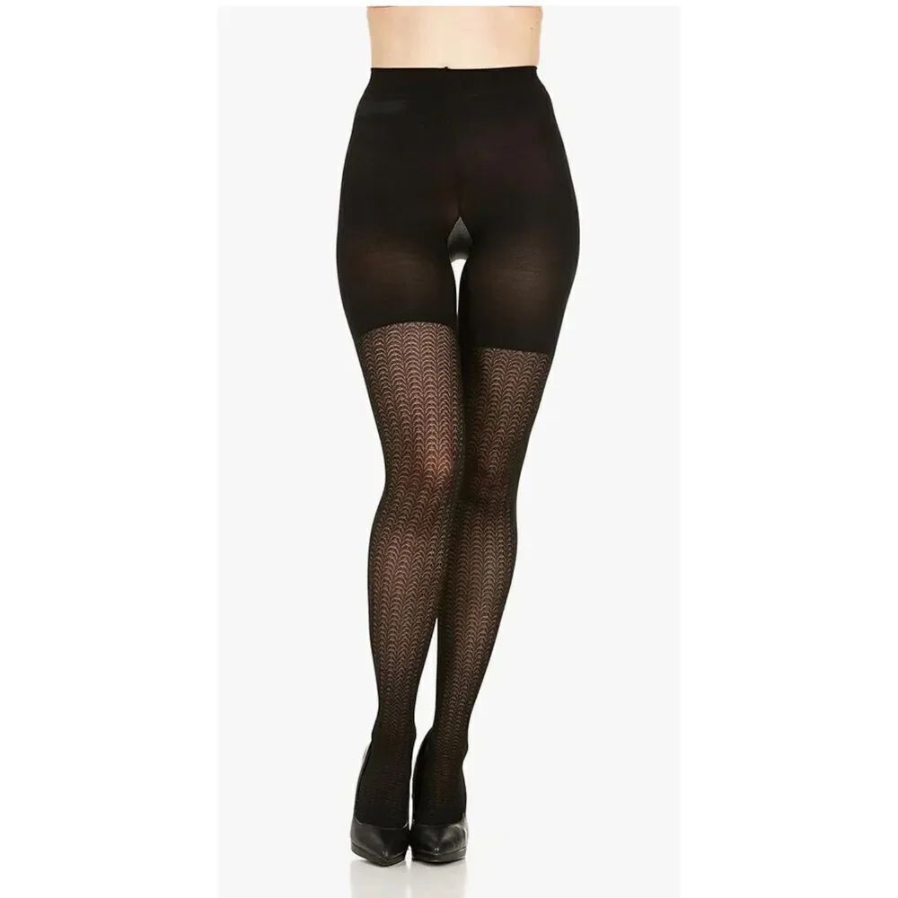 LOT OF TWO Spanx NEW black shaping tights S/M wish bone hosiery
